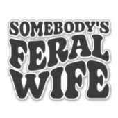 フェラル妻の車のビニールカーデカール シール (正面)