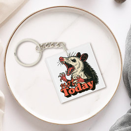フェラル怒ポッサムNot Todayタイポグラフィ キーホルダー
