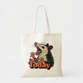 フェラル怒ポッサムNot Todayタイポグラフィ トートバッグ (正面)