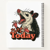 フェラル怒ポッサムNot Todayタイポグラフィ ノートブック (裏面)