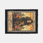 フェラル猫のプリンセスタロットカード フリースブランケット (正面(横))