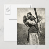 フェラーグティラブマザーソンチャイルドキスヴィンテージアート ポストカード (正面/裏面)