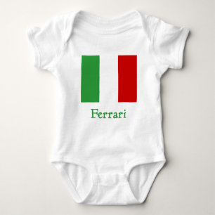 フェラーリのイタリア人の旗 ベビーボディスーツ