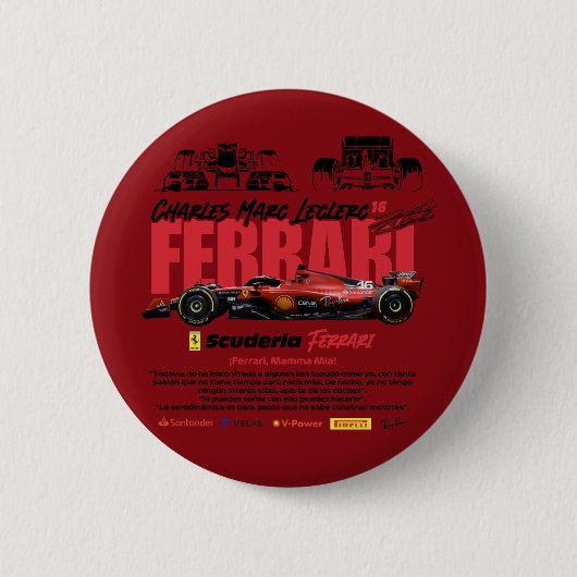 フェラーリ 缶バッジ (正面)