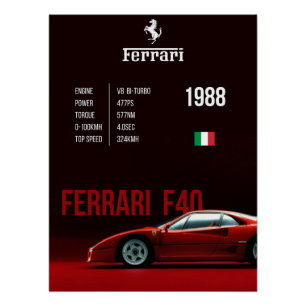 フェラーリF40 ポスター