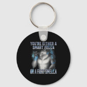 フェラ頭が切れるアルファウルフミームおもしろいワーウルフ呪い キーホルダー (正面)