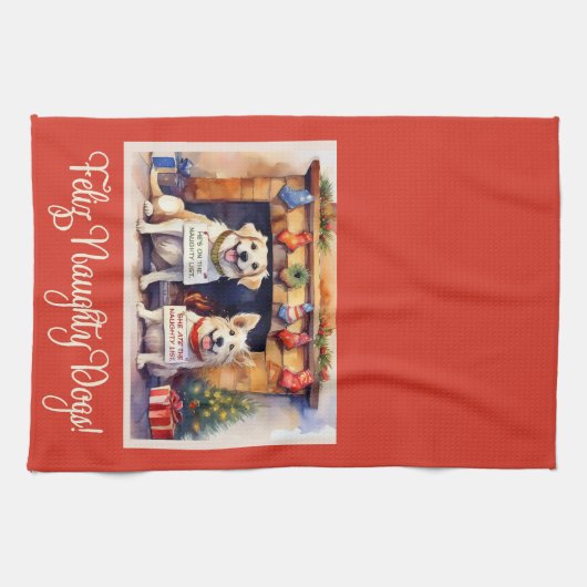 フェリいけなズ犬！クリスマス キッチンタオル (横)