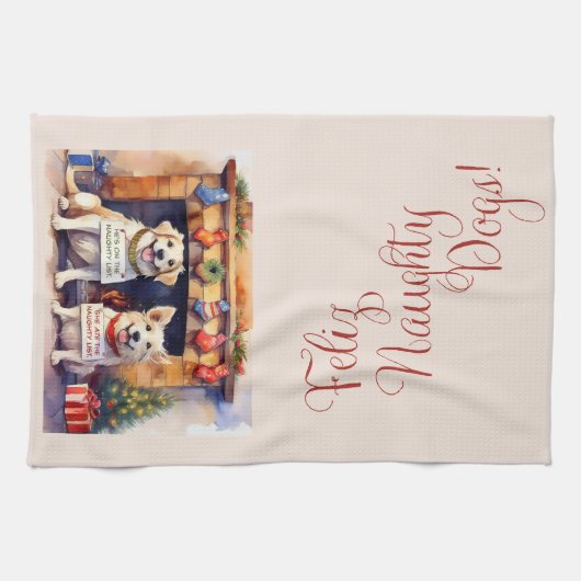 フェリいけなズ犬!クリスマス キッチンタオル (横)