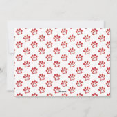 フェリいけなズ・ドッグ・レッド・ポーズ水平ペット写真ホ シーズンカード (裏面)