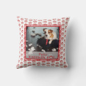 フェリいけなズ・ドッグ・レッド・ポー・パターンペット写真  クッション (裏面)
