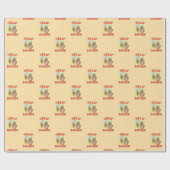 フェリおもしろいズ・ナヴィダッドかわいいクリスマス・チリ ラッピングペーパー (フラット)