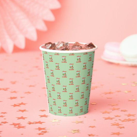 フェリおもしろいズ・ナヴィダッドかわいいクリスマス・チリ 紙コップ (インサイチュ)