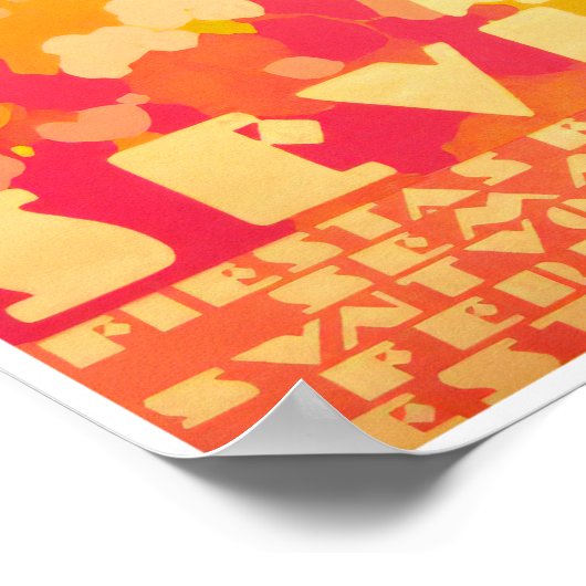 フェリアデセヴィラスペインヴィンテージトラベル ポスター (角)