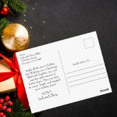 フェリエレガントズ・ナモダンヴィダッドの写真と雪片 ポストカード