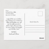 フェリエレガントズ・ナモダンヴィダッドの写真と雪片 ポストカード (裏面)