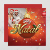 フェリカスタマイズスナタルポルトガル人メリークリスマス シーズンカード (正面/裏面)