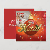 フェリカスタマイズスナタルポルトガル人メリークリスマス シーズンカード (正面/裏面)