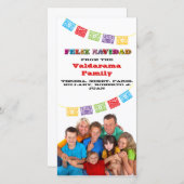 フェリカラフルズ・ナビダッドのバナー付き写真カード シーズンカード (正面/裏面)