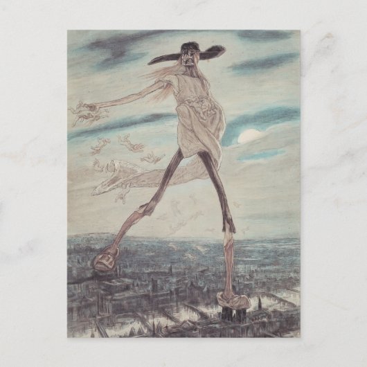 フェリシアン・ロップス:サタンの人。サタン播種タレス ポストカード (正面)