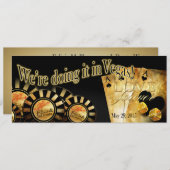 フェリシア・シャンパン・シマー ラスベガス デラックス ウェディング 招待状 (正面/裏面)