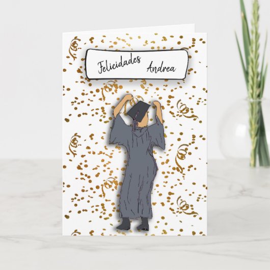 フェリシダーデスの個人用卒業生(ヒスパニック語) カード (正面)