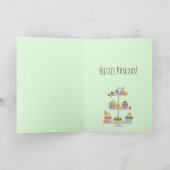 フェリスパスカスペインのス復活水色カップケーキ シーズンカード (内部)