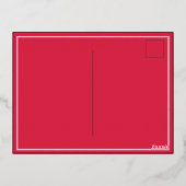 フェリスフィエスタススクリプトホリディポストカード 箔招待状ポストカード (裏面)