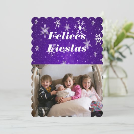 フェリスフィエスタススノーフレークとブルーフラットカード 招待状 (スタンド正面)