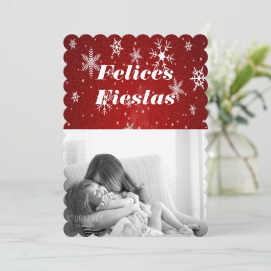 フェリスフィエスタススノーフレークとレッドフラットカード 招待状 (スタンド正面)