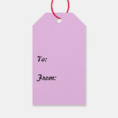 フェリスフィエスタススノーフレーク深いパープルギフトラベル ギフトタグ (裏面)