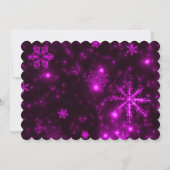 フェリスフィエスタススノーフレーク深いパープルフラットカード 招待状 (裏面)