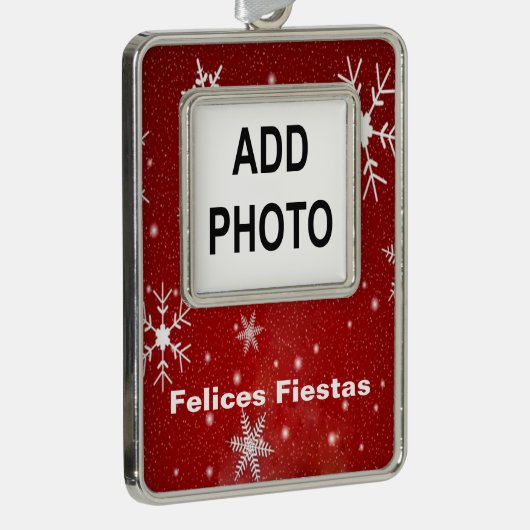 フェリスフィエスタススノーフレーク&レッドフレームオーナメント シルバープレートフレームオーナメント (右)