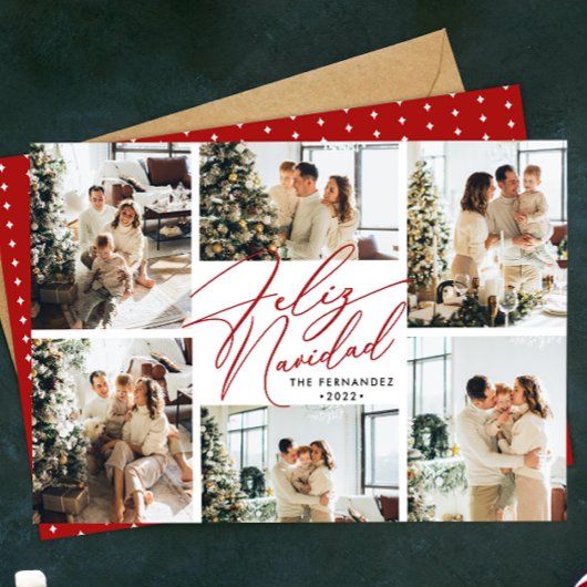 フェリスペインのズ・ナビダッド写真コラージュ シーズンカード