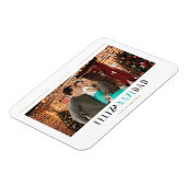 フェリスペインのズ・ナヴィダッドモダンタイポグラフィ写真 マグネット (左側)