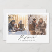 フェリスペインのズ・ナヴィダッド家族おもしろいクリスマスフォト シーズンカード (正面)