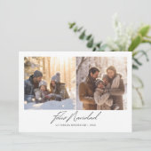 フェリスペインのズ・ナヴィダッド家族おもしろいクリスマスフォト シーズンカード (スタンド正面)