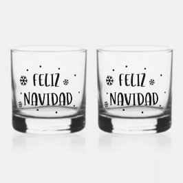フェリス・ナビダー・クリスマス・スペイン語の祝日 ウイスキーグラス