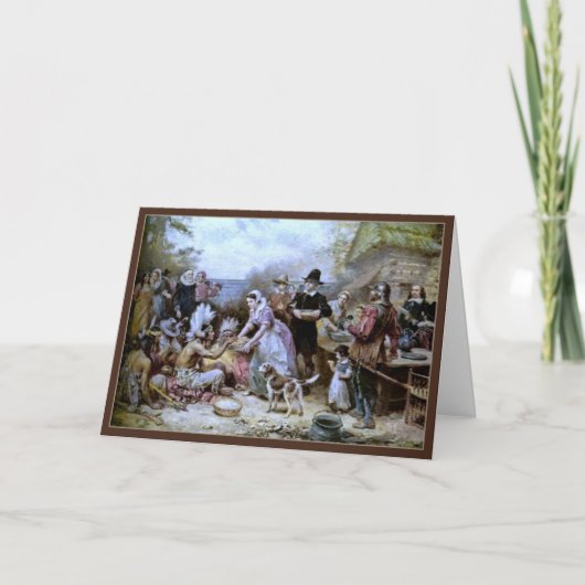 フェリス・感謝祭カードによる最初の感謝祭 シーズンカード (正面)