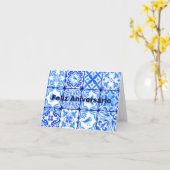 フェリズアニヴェルサーリオ，ポルトガル語ハッピーバースデー カード (黄色い花)