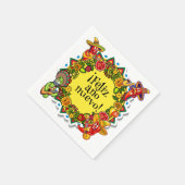 フェリズアノヌエボスペインのハッピーニューイヤー スタンダードカクテルナプキン (角)