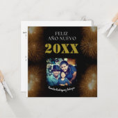 フェリズアーニョヌエボ書エレガント道台本の写真 カード (正面/裏面インサイチュ)