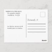 フェリズアーニョヌエボ書エレガント道台本の写真 ポストカード (裏面)