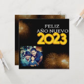 フェリズアーニョヌエボ書モダン道台本の写真 カード (正面/裏面インサイチュ)