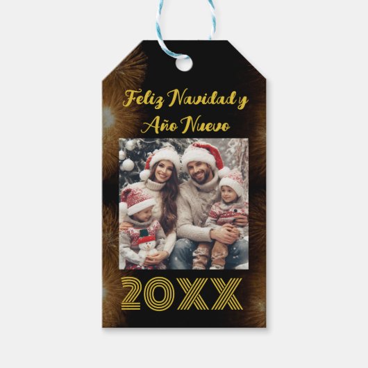 フェリズアーニョヌエボ書モダン道台本の写真 ギフトタグ (正面)