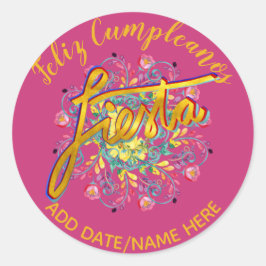 フェリズクムプレアノスフェスタフォーク花パーソナライズされた類 ラウンドシール