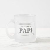 フェリズディアデルパドレ。エスタ·セルベザ·エ·デ·パピ フロストグラスマグカップ (左)