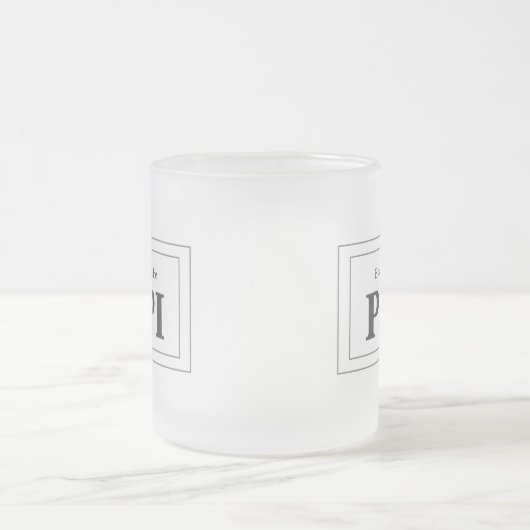 フェリズディアデルパドレ。エスタ·セルベザ·エ·デ·パピ フロストグラスマグカップ (中央)