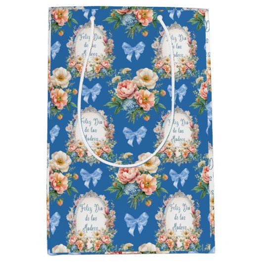 フェリズディラスラマドレスアズールセルレオ ミディアムペーパーバッグ (正面)