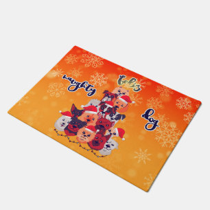 フェリズドッグいけなクリスマスデザイン ドアマット