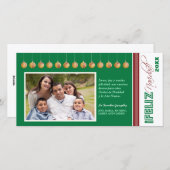 フェリズナスペインのヴィダホリデーフォトカード(緑) シーズンカード (正面/裏面)